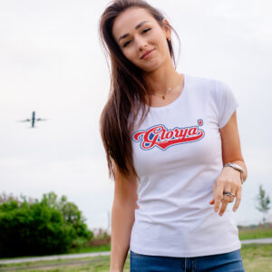TSHIRT KOSZULKA BIAŁA DAMSKA GLORYA